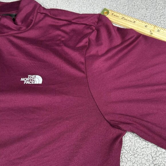 North Face Pullover Mens Large Maroon Elevation Quarter Zip Outdoor Shirt Hiking - Picture 11 of 14
